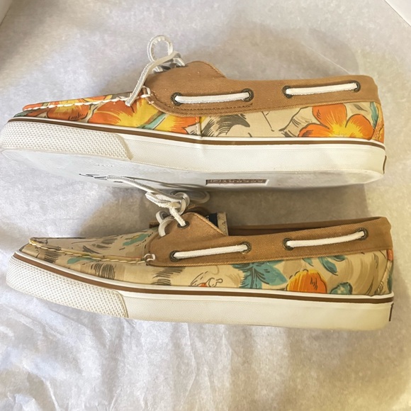 Sperry Topsider Tropical Floral Hawaiian Boat Shoes Size 9 - Picture 7 of 10